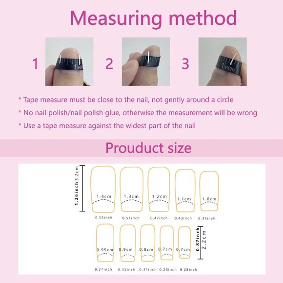 24pcs Set of Long Square Purple Gradient Press-On Nails with Floral Print Design - Picture 6 of 6